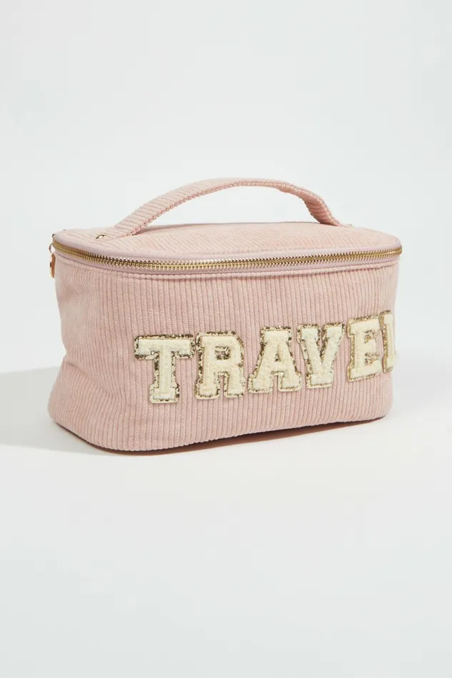 Women Bath Beauty Altar8217d State Travel Corduroy Cosmetic Train Case