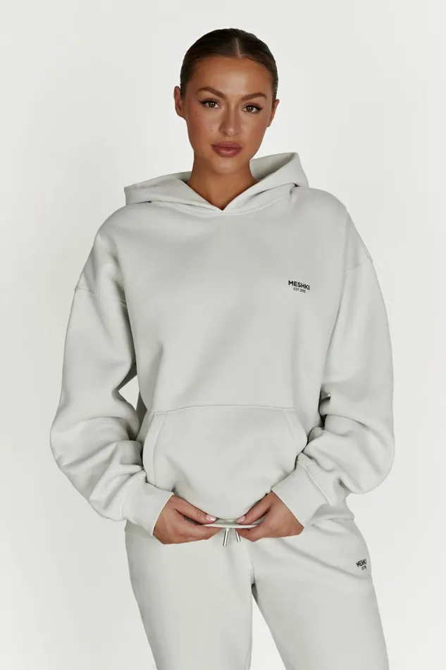 Women Bernie Oversized Unisex Hoodie 8211 Smoke Grey Smokegrey Meshki Sweaters and Hoodies