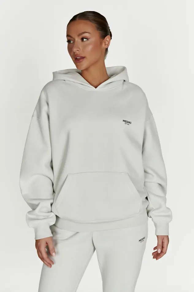Women Bernie Oversized Unisex Hoodie 8211 Smoke Grey Smokegrey Meshki Sweaters and Hoodies
