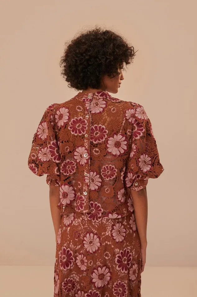 Women Blouses Farm Rio Gigi Tapestry Guipure Blouse