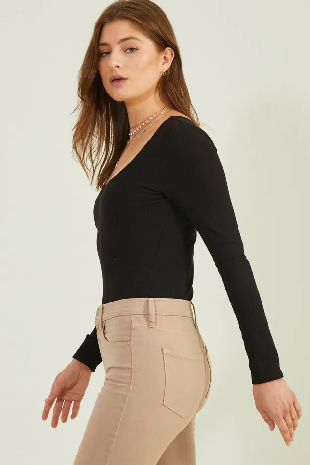 Women Bodysuits Altar8217d State Paige Ribbed Bodysuit