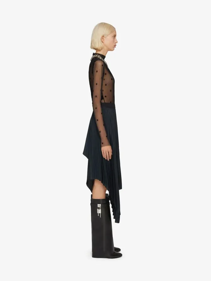 Women Bodysuits and Underwear Givenchy Bodysuit In 4G Tulle Black