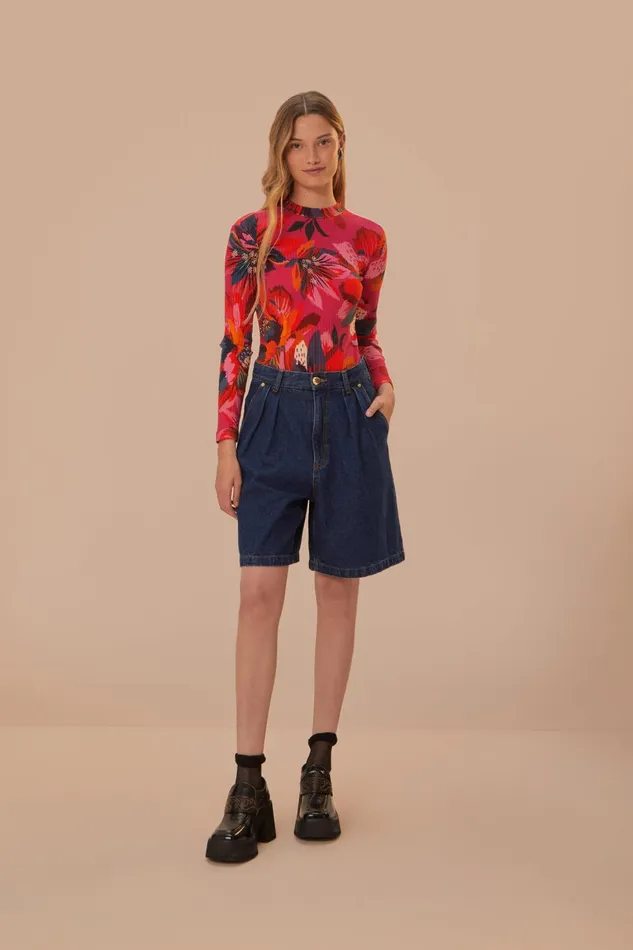 Women Bodysuits Farm Rio Colorful Flowers Bodysuit