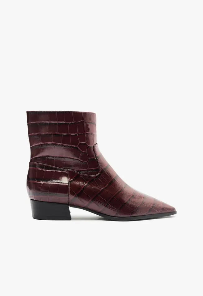 Women Booties Schutz Shoes Helena Bootie Cherry Wine