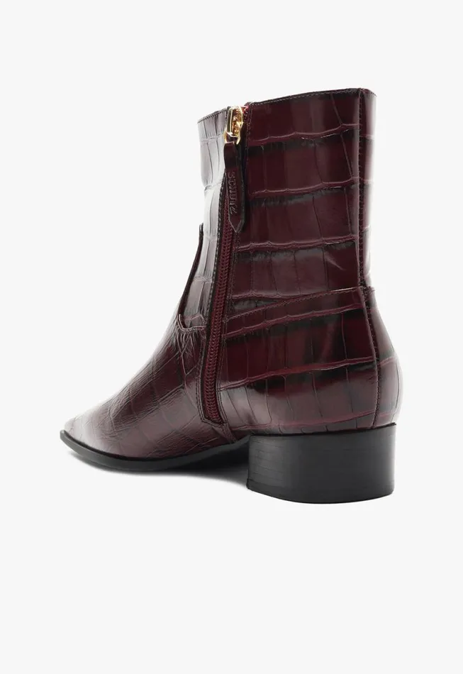 Women Booties Schutz Shoes Helena Bootie Cherry Wine