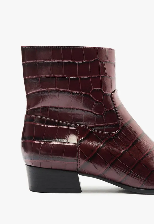 Women Booties Schutz Shoes Helena Bootie Cherry Wine