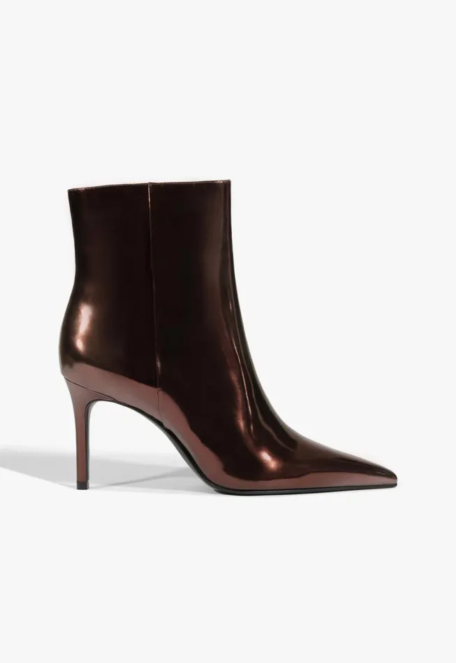Women Booties Schutz Shoes Mikki Bootie Dark Brown