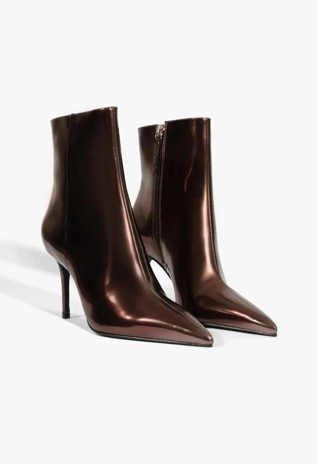 Women Booties Schutz Shoes Mikki Bootie Dark Brown