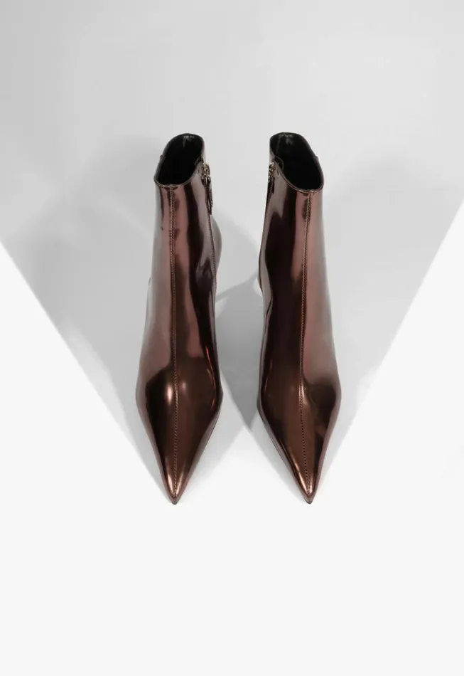Women Booties Schutz Shoes Mikki Bootie Dark Brown