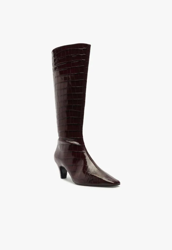Women Boots Schutz Shoes Dellia Up Boot Cherry Wine