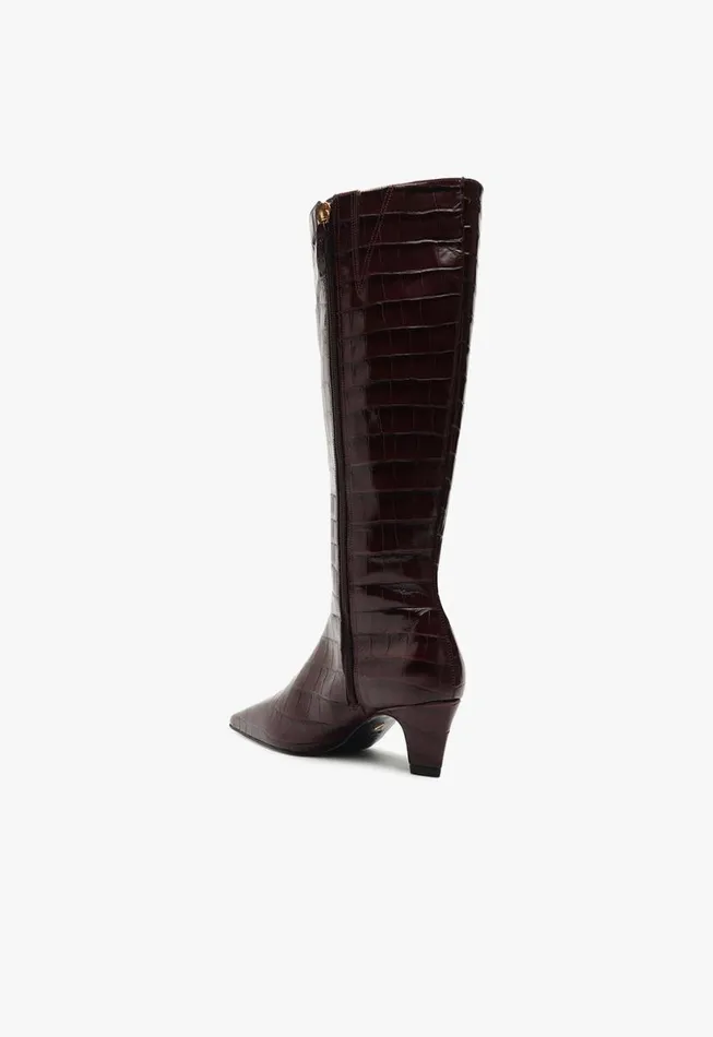 Women Boots Schutz Shoes Dellia Up Boot Cherry Wine