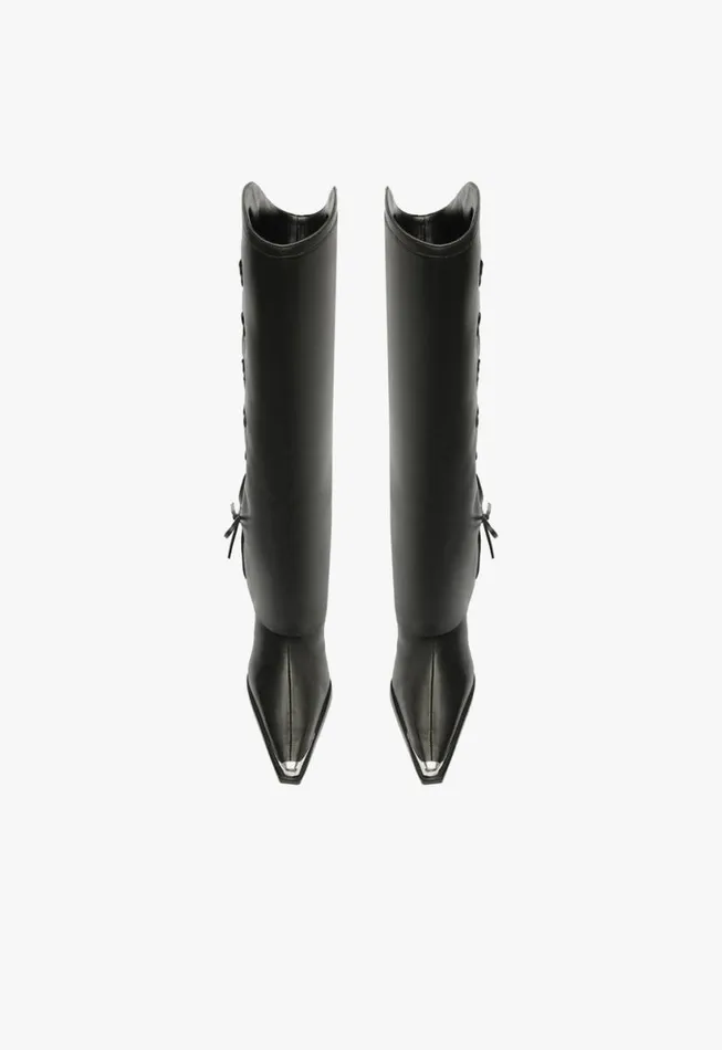Women Boots Schutz Shoes Raffaela Cloak Eyelets Boot Black