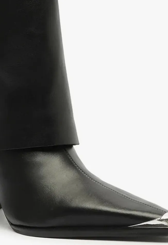 Women Boots Schutz Shoes Raffaela Cloak Eyelets Boot Black