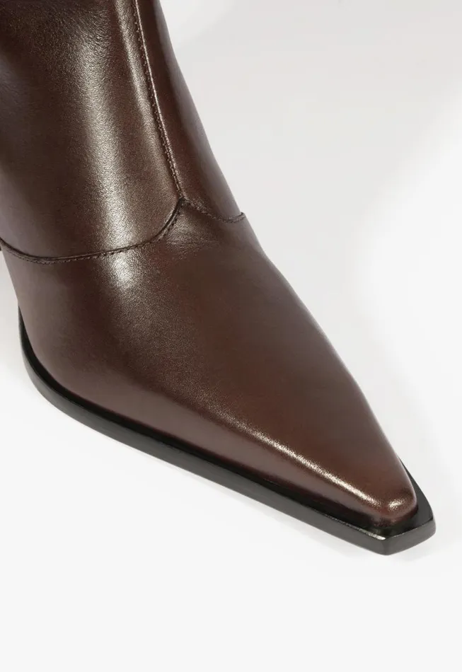 Women Boots Schutz Shoes Raffaela Up Mid Boot Dark Brown