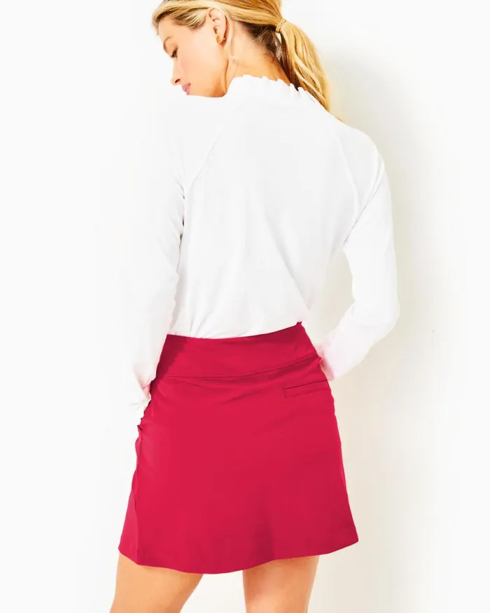 Women Bottoms Lilly Pulitzer UPF 50 Luxletic Antibes Skort Poinsettia Red