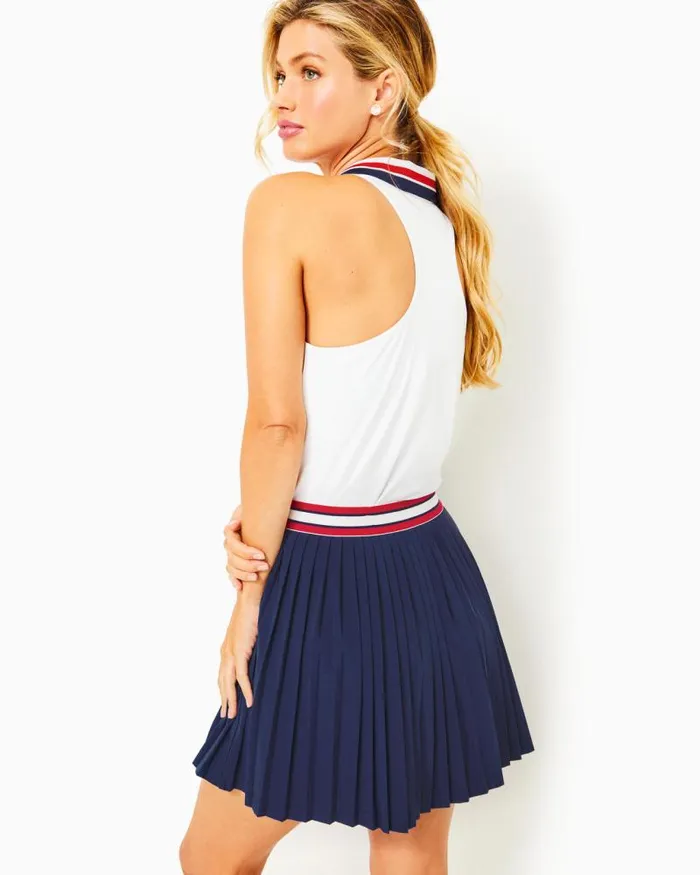 Women Bottoms Lilly Pulitzer UPF 50 Luxletic Makara Pleated Skort Low Tide Navy Women Bottoms Lilly Pulitzer UPF 50 Luxletic Makara Pleated Skort Low Tide Navy