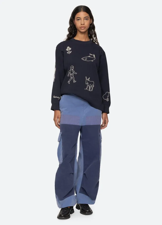 Women Bottoms Sea New York Demi Pants Blue