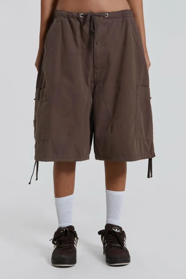 Women Brown Parachute Cargo Shorts Brown Jaded London Parachute Pants Women Brown Parachute Cargo Shorts Brown Jaded London Parachute Pants