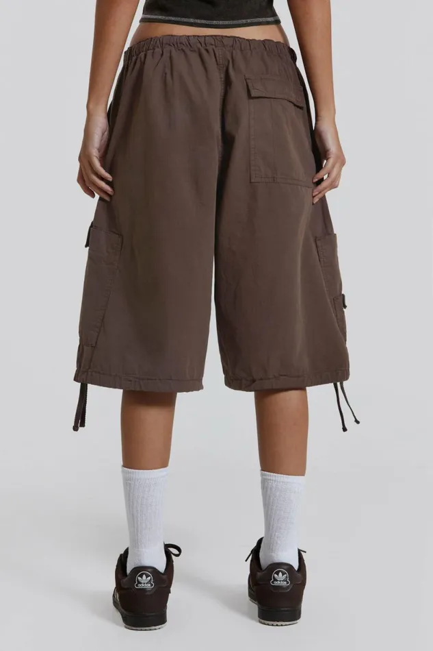 Women Brown Parachute Cargo Shorts Brown Jaded London Parachute Pants Women Brown Parachute Cargo Shorts Brown Jaded London Parachute Pants