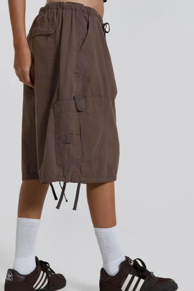 Women Brown Parachute Cargo Shorts Brown Jaded London Parachute Pants Women Brown Parachute Cargo Shorts Brown Jaded London Parachute Pants