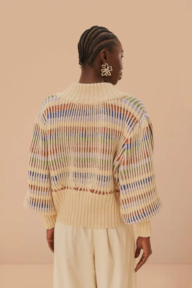 Women Cardigans Farm Rio Bold Stitch Knit Cardigan
