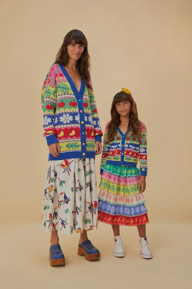 Women Cardigans Farm Rio Sweet Orchard Knit Cardigan