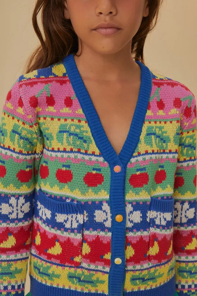 Women Cardigans Farm Rio Sweet Orchard Knit Cardigan