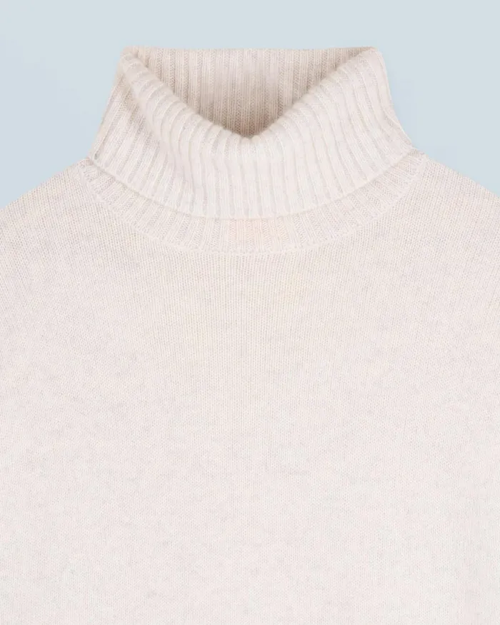 Women Cashmere Sweaters From Future Turtleneck Sweater Heathered Ecru