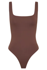 Women Charlie Scoop Neck Bodysuit 8211 Mocha Mocha Meshki Bodysuits
