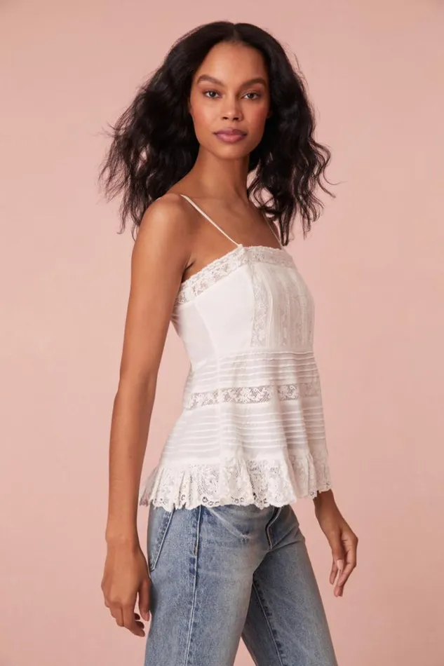 Women Charlieann Cami Top Bright White LoveShackFancy Tops