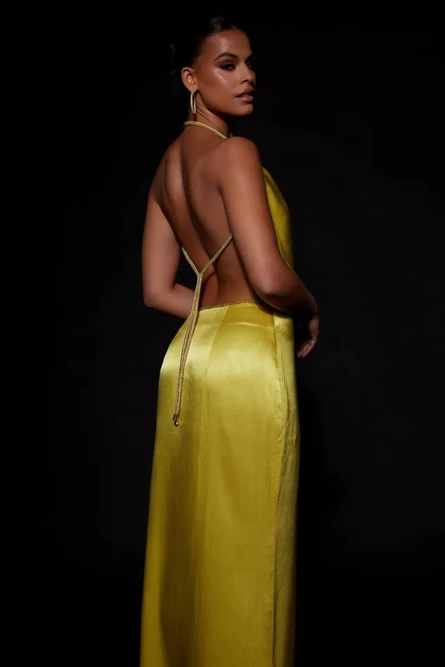 Women Christie Diamante Rope Maxi Skirt 8211 Chartreuse Chartreuse Meshki Skirts Women Christie Diamante Rope Maxi Skirt 8211 Chartreuse Chartreuse Meshki Skirts