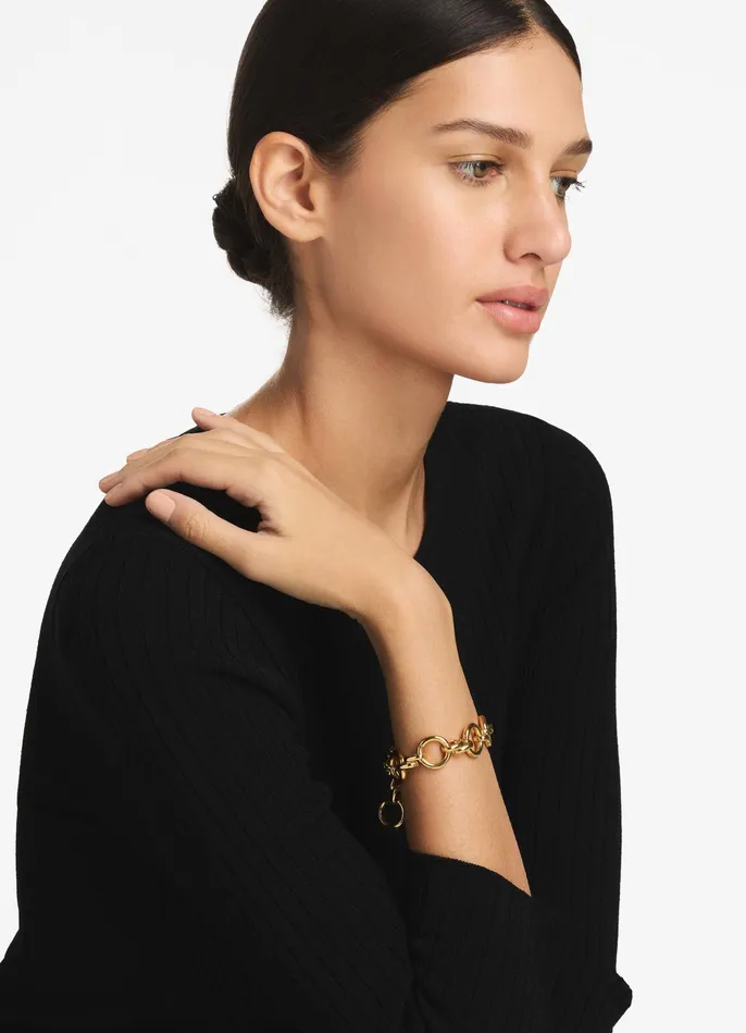 Women Christina Caruso Italian Chain Bracelet Gold St John Christina Caruso Jewelry