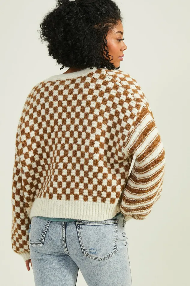 Women Claudia Checkered Cardigan Cardigans Altar8217d State