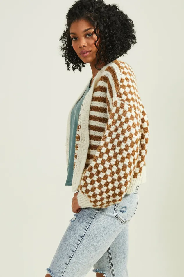 Women Claudia Checkered Cardigan Cardigans Altar8217d State