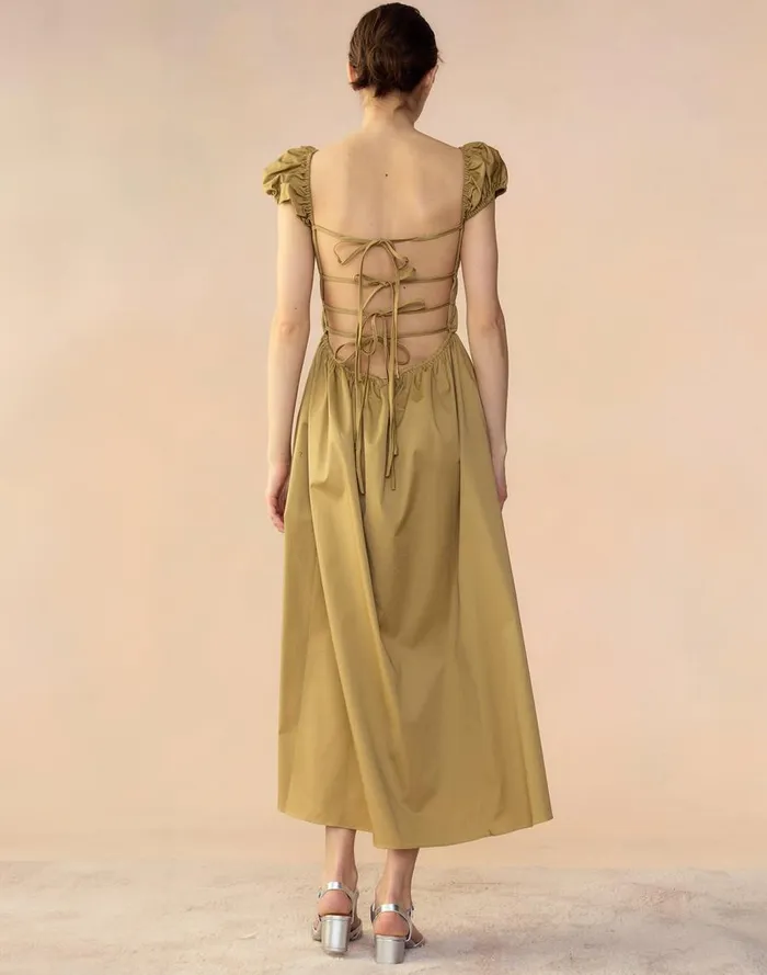 Women CLOTHING Cynthia Rowley Bodrum Back Tie Dress