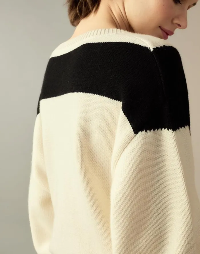 Women CLOTHING Cynthia Rowley Collegiate VNeck Sweater