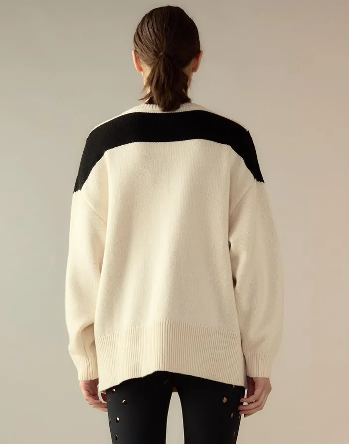Women CLOTHING Cynthia Rowley Collegiate VNeck Sweater