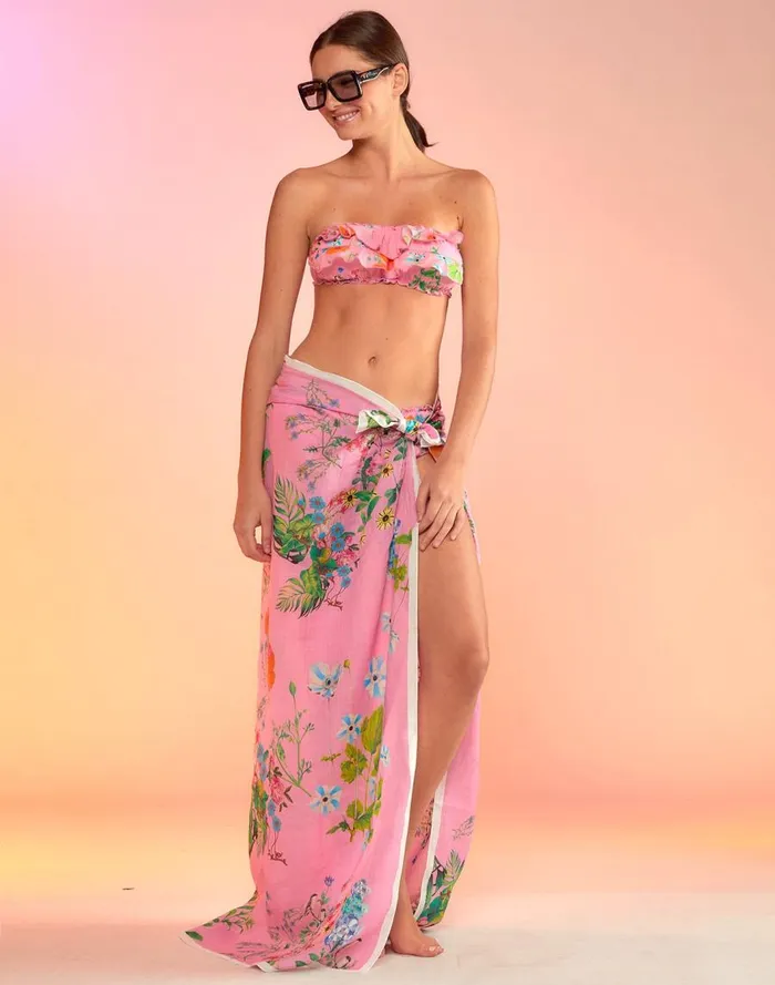 Women CLOTHING Cynthia Rowley Flirt Ruffle Bikini Top
