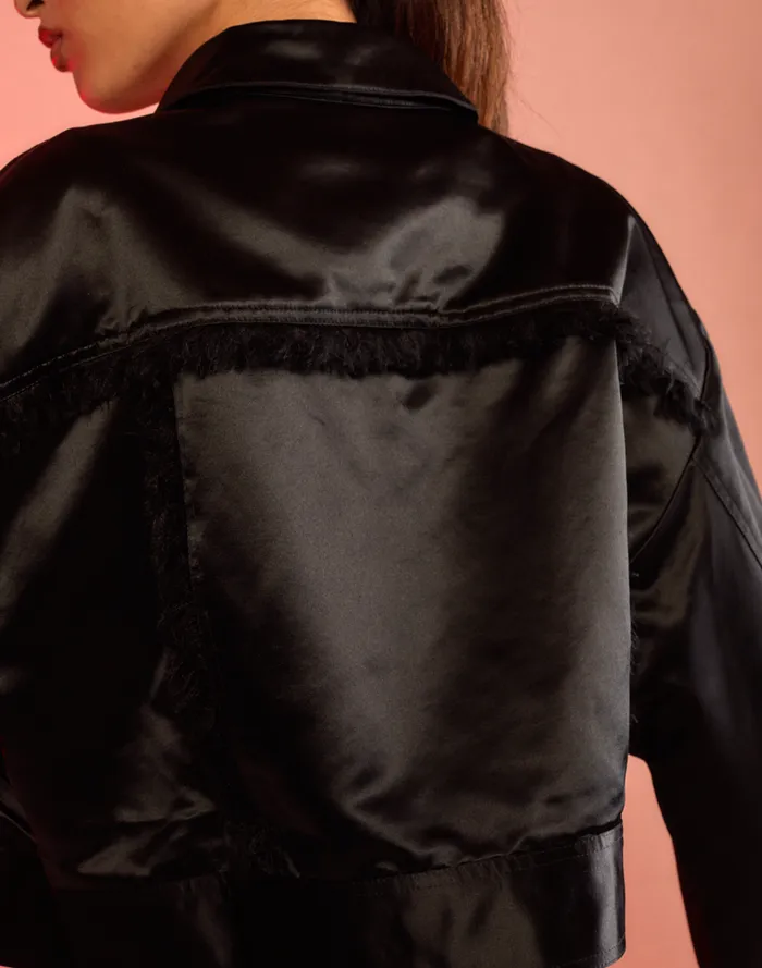 Women CLOTHING Cynthia Rowley Freya Satin Jacket