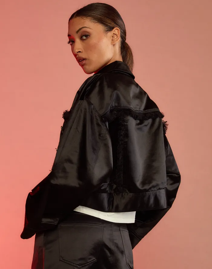 Women CLOTHING Cynthia Rowley Freya Satin Jacket