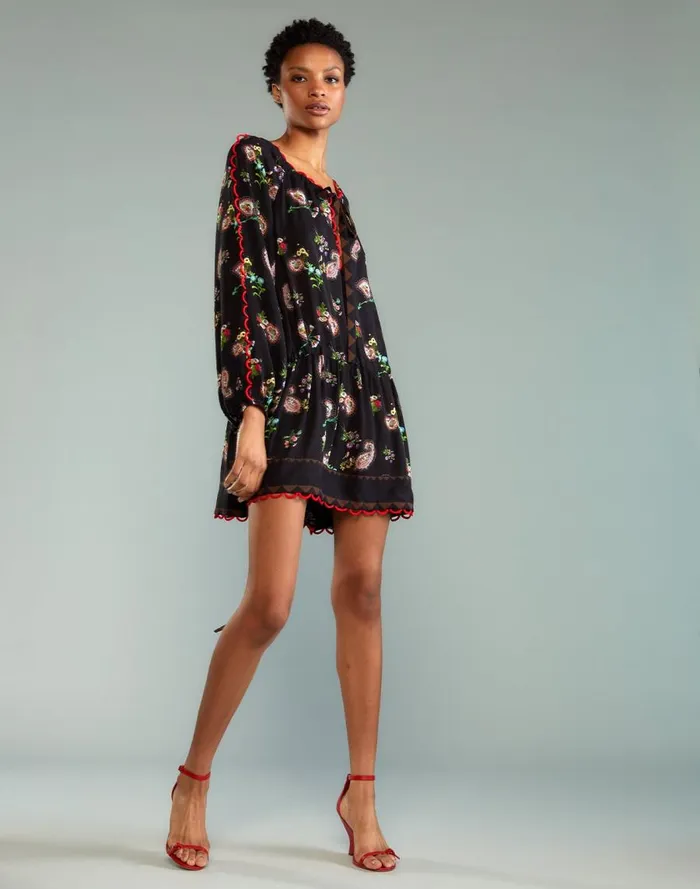 Women CLOTHING Cynthia Rowley Midnight Garden Mini Dress