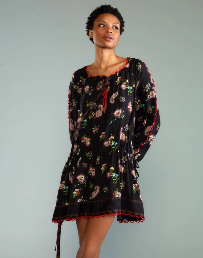 Women CLOTHING Cynthia Rowley Midnight Garden Mini Dress