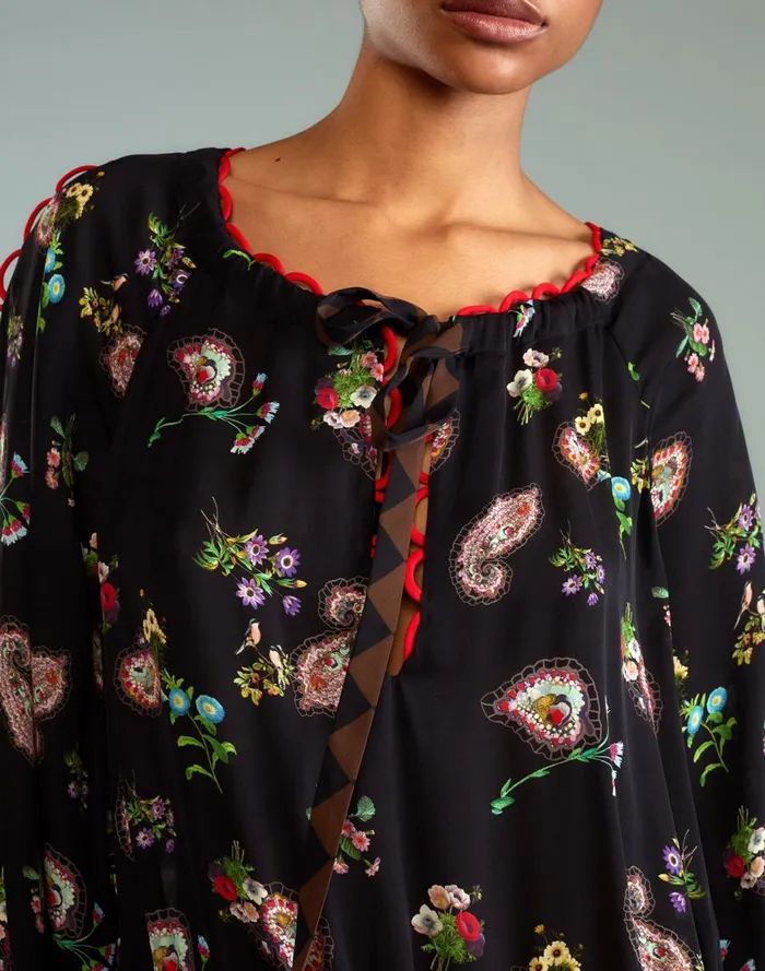 Women CLOTHING Cynthia Rowley Midnight Garden Mini Dress