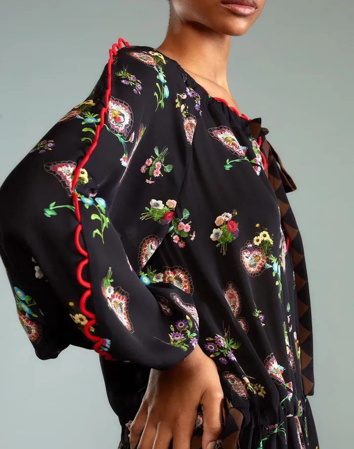 Women CLOTHING Cynthia Rowley Midnight Garden Mini Dress