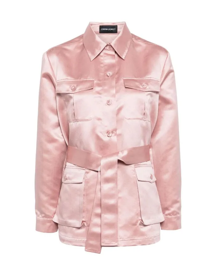 Women CLOTHING Cynthia Rowley Satin Safari Jacket