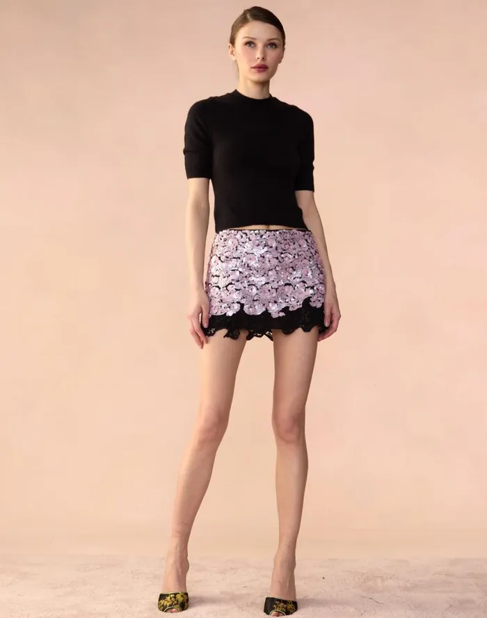 Women CLOTHING Cynthia Rowley The Cosmo Sequin Skirt