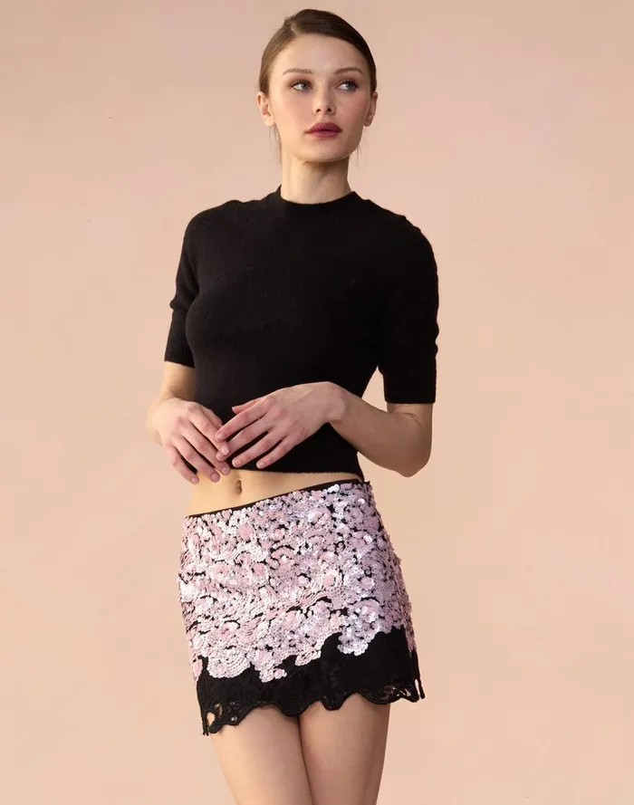 Women CLOTHING Cynthia Rowley The Cosmo Sequin Skirt