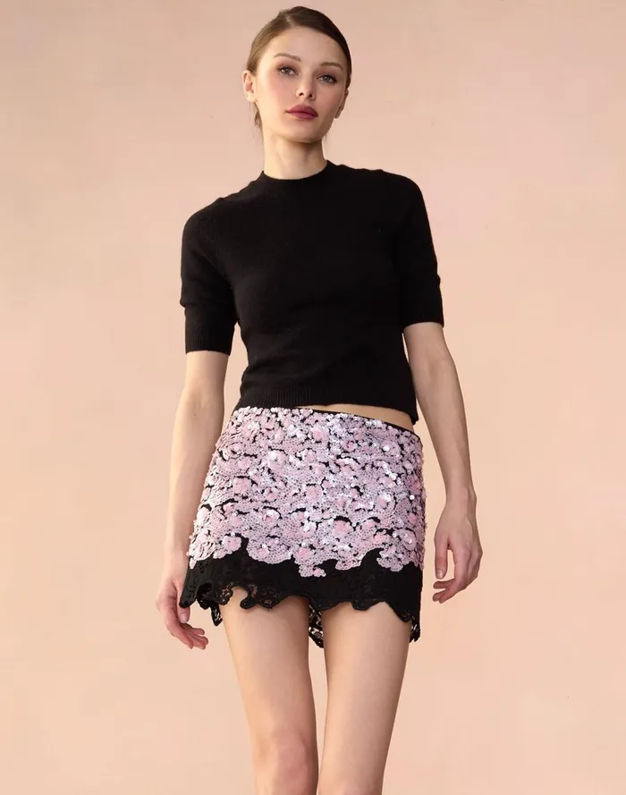Women CLOTHING Cynthia Rowley The Cosmo Sequin Skirt