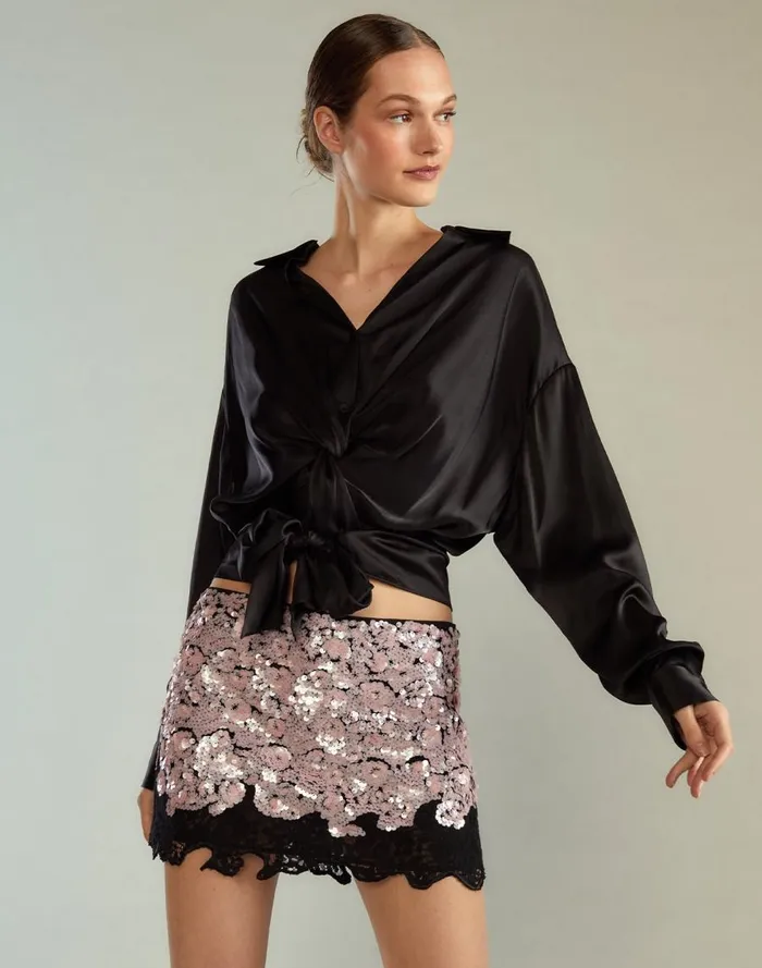Women CLOTHING Cynthia Rowley The Cosmo Sequin Skirt