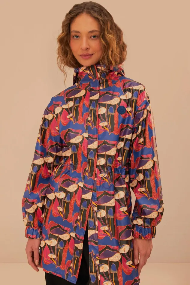Women Coats Farm Rio Wild Mushrooms Short Raincoat